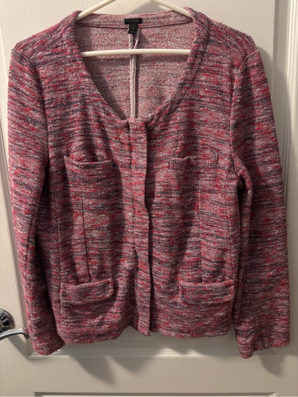 JCrew size large pink and purple space dyed